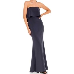 Likely Navy strapless Driggs Gown